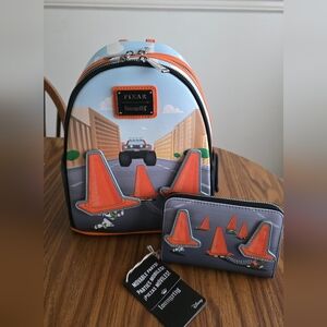 Loungefly Disney Pixar Toy Story 2 Walking Cones Scene Mini Backpack & Wallet